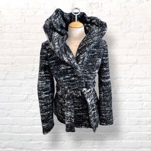 🛍️ Zara Mohair Wool blend Coat with Tie Belt